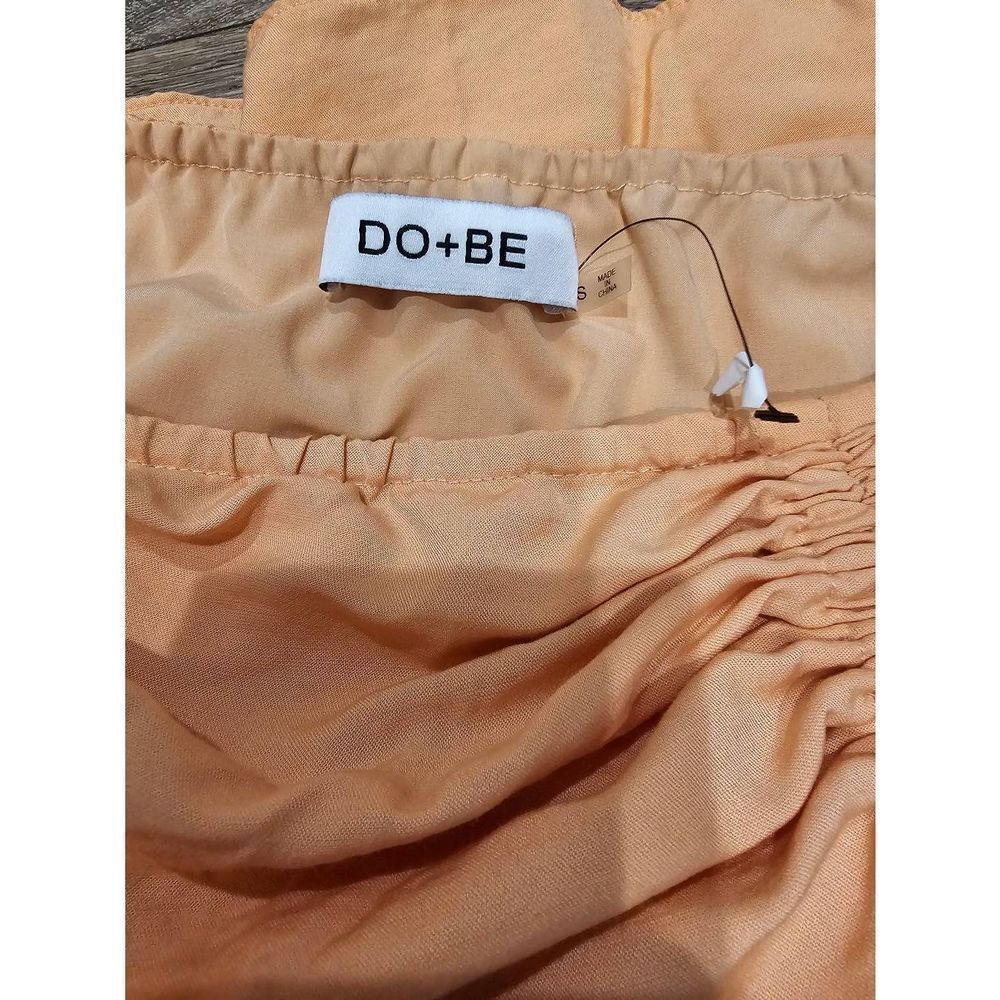 Do+Be Ruffle Pleated Mini Skort Skirt Peach Color Drawstring NEW Size Small - Picture 3 of 5